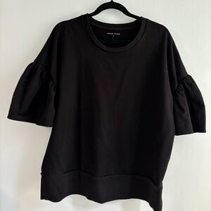 Universal Standard Black Short Sleeve Sweatshirt, size XL/1X 14/16